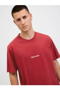 JACK&JONES ORIGINALS JORNORREBRO EMB TEE SS CREW NECK NO: tibetan red