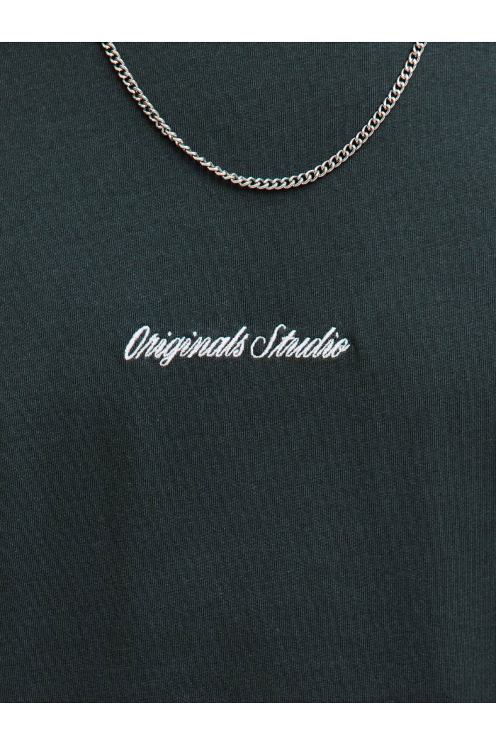 JACK&JONES ORIGINALS JORNORREBRO EMB TEE SS CREW NECK NO: forest river