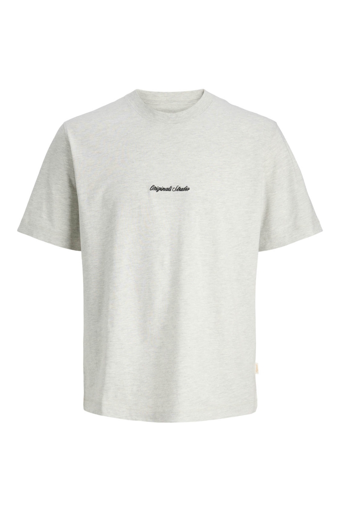 JACK&JONES ORIGINALS JORNORREBRO EMB TEE SS CREW NECK NO: bright white