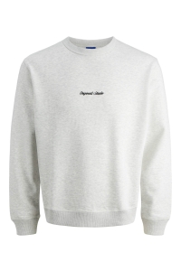 JACK&JONES ORIGINALS JORNORREBRO EMB SWEAT CREW NOOS white melange