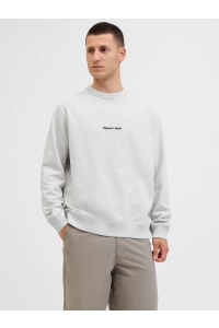 JACK&JONES ORIGINALS JORNORREBRO EMB SWEAT CREW NOOS white melange