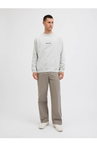 JACK&JONES ORIGINALS JORNORREBRO EMB SWEAT CREW NOOS white melange