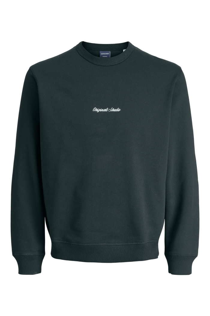 JACK&JONES ORIGINALS JORNORREBRO EMB SWEAT CREW NOOS forest river