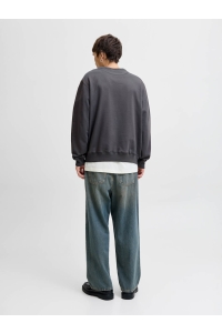 JACK&JONES ORIGINALS JORNORREBRO EMB SWEAT CREW NOOS asphalt