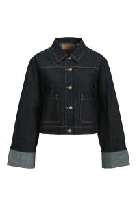 JACK&JONES ORIGINALS JXVEGA DENIM JACKET FOLD UP R269 DN: dark blue denim