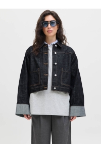 JACK&JONES ORIGINALS JXVEGA DENIM JACKET FOLD UP R269 DN: dark blue denim