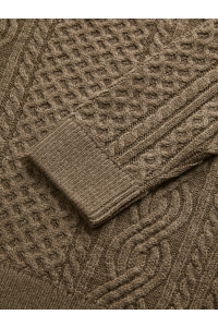 JACK%JONES PREMIUM JPRBLUSEAN KNIT CABLE CREW NECK SN malt ball/melange