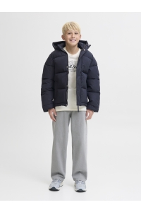 jack en jones boys JORINWOOD HOOD PUFFER JACKET JNR dark navy