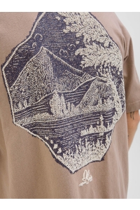 JACK&JONES ORIGINALS JORGRAMERCY BACK GRAPHIC TEE SS CN mocha meringue