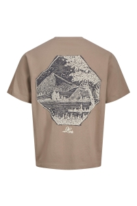 JACK&JONES ORIGINALS JORGRAMERCY BACK GRAPHIC TEE SS CN mocha meringue