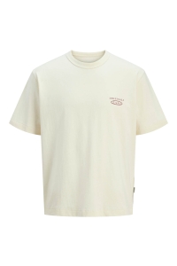 JACK&JONES ORIGINALS JORGRAMERCY MONOBACK TEE SS CREW NE: antique white