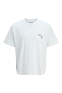 JACK&JONES ORIGINALS JORGRAMERCY MONOBACK TEE SS CREW NE: bright white