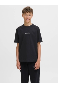 jack en jones boys JORNORREBRO EMB TEE SS CN NOOS JNR black