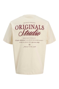 jack en jones boys JORNORREBRO TYPO TEE SS CREW NECK S: antique white