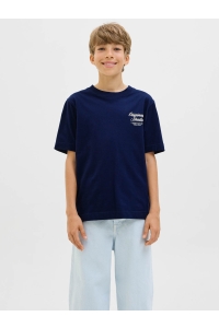 jack en jones boys JORNORREBRO TYPO TEE SS CREW NECK S: ocean cavern