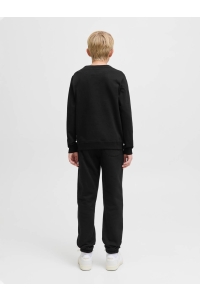 jack en jones boys JORNORREBRO EMB SWEAT CREW NOOS JNR black
