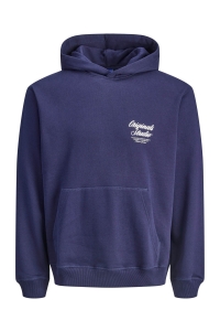 jack en jones boys JORNORREBRO TYPO BACK SWEAT HOOD SN: ocean cavern