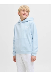 jack en jones boys JORNORREBRO TYPO BACK SWEAT HOOD SN: skyway