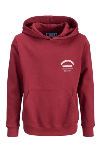 jack en jones boys JORMEADOWS SWEAT HOOD JNR tibetan red