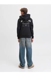 jack en jones boys JORMEADOWS SWEAT HOOD JNR black