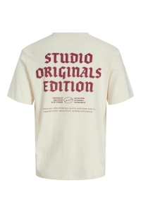 jack en jones boys JORMEADOWS TYPO TEE SS CREW NECK JN: antique white