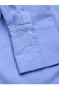 JACK&JONES ORIGINALS JXBELLA RLX SHINE LS SHIRT WVN ultramarine/silver rhinestones