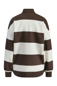 JACK&JONES ORIGINALS JXPALOMA LOOSE LS STRIPE POLO SWT bracken/vanilla ice