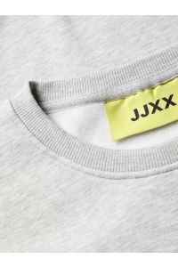 JACK&JONES ORIGINALS JXJACKIE LS RLX PRINT CREW SWT light grey melange/atelier