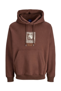 JACK&JONES ORIGINALS JORGRAND SWEAT HOOD deep mahogany