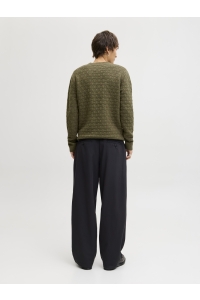 JACK%JONES PREMIUM JPRBLASIMON STRUCTURE KNIT CREW NEC: beech