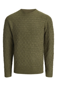 JACK%JONES PREMIUM JPRBLASIMON STRUCTURE KNIT CREW NEC: beech