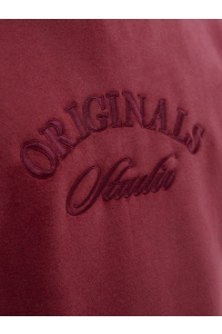 JACK&JONES ORIGINALS JORBLEECKER BRANDING SWEAT CREW BF tibetan red/org