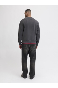 JACK&JONES ORIGINALS JORBLEECKER BRANDING SWEAT CREW BF asphalt/org