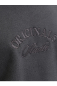 JACK&JONES ORIGINALS JORBLEECKER BRANDING SWEAT CREW BF asphalt/org