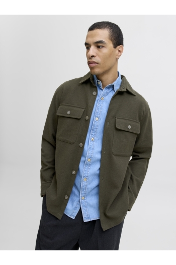 JACK%JONES PREMIUM JPRRAYLE MELANGE SOLID L/S OVERSHIR: