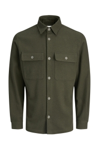 JACK%JONES PREMIUM JPRRAYLE MELANGE SOLID L/S OVERSHIR: peat