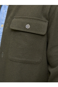 JACK%JONES PREMIUM JPRRAYLE MELANGE SOLID L/S OVERSHIR: peat