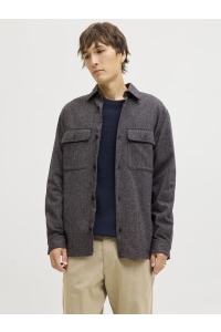 JACK%JONES PREMIUM JPRRAYLE MELANGE SOLID L/S OVERSHIR: black