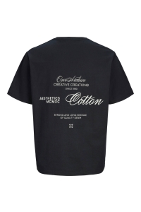 jack en jones boys JJROAR TEE SS CREW NECK JNR black