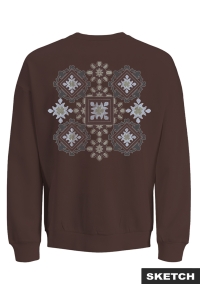 jack en jones boys JORBLEECKER AOP BOX SWEAT CREW NECK: deep mahogany