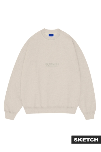 JACK&JONES ORIGINALS JORBLEECKER AOP BOX SWEAT CREW NECK