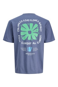 jack en jones boys JORFLOWER MARKET TEE SS STYD SS25 J: nightshadow blue