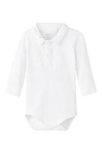 Name It NBMROLGER LS POLO BODY bright white