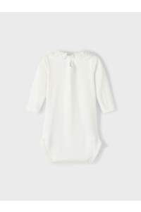 Name It NBFTYLLA LS BODY NOOS white alyssum