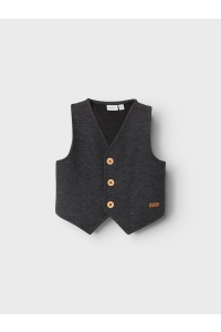 NAME IT MINI NMMROBINO VEST UNB dark grey melange