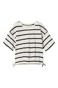 NAME IT KIDS NKFFUNION SS CROPPED BOXY TOP jet stream/dark sapphire