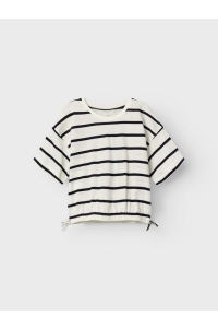 NAME IT KIDS NKFFUNION SS CROPPED BOXY TOP jet stream/dark sapphire