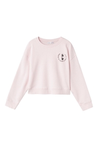 NAME IT KIDS NKFLALULLE LS SHORT BOXY SWEAT UNB : festival bloom