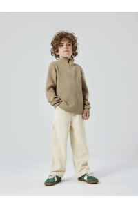 NAME IT KIDS NKMNESOLLE LS KNIT NOOS weathered teak