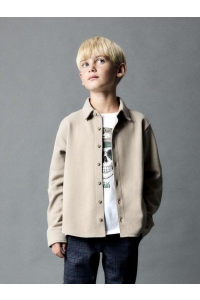 NAME IT KIDS NKMRYMMO LS NREG OVERSHIRT weathered teak